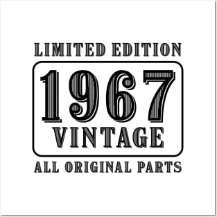 All original parts vintage 1967 limited edition birthday Posters and Art